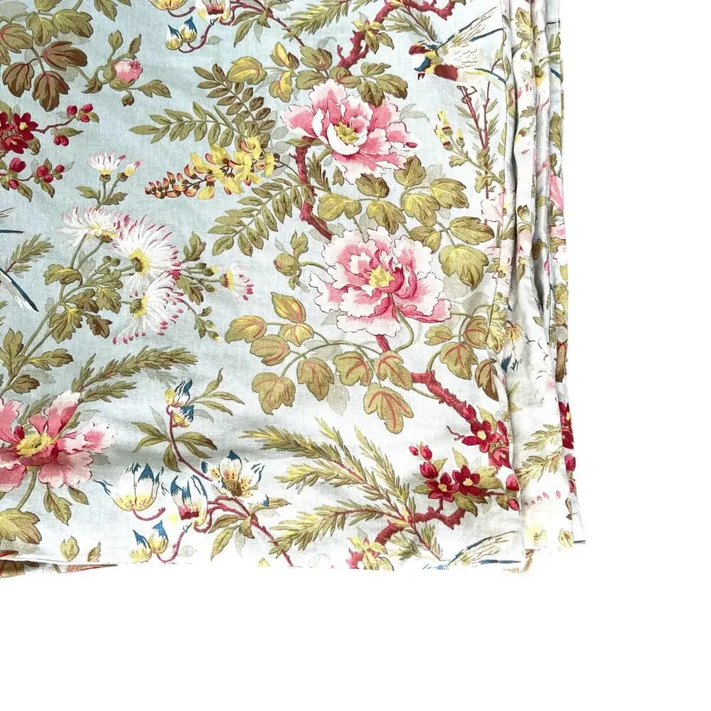 Pottery Barn linen floral birds duvet  cover Euro sham and decorative pillow